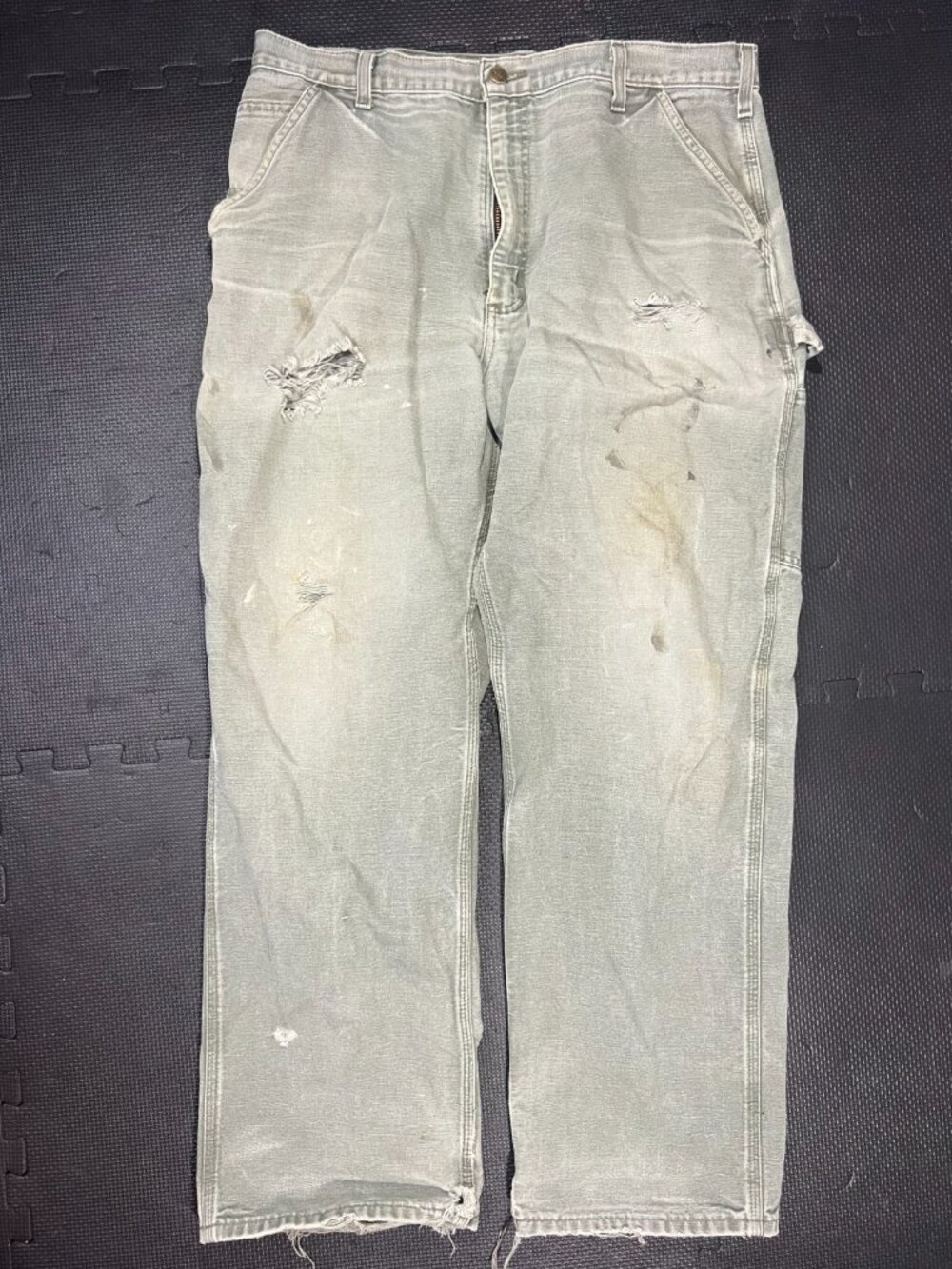 Carhartt B11 MOS Dungaree Fit Moss Cotton Work Pants 36x30 Construction